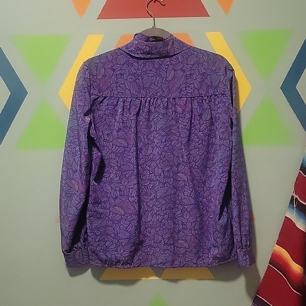 Vintage Pendleton Country Sophisticates Women's Button Up Blouse & Scarf/Bow 10 - Picture 6 of 8